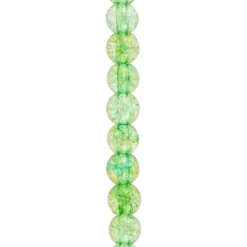 12 Pack: Light Green Quartz Round Beads by Bead Landing™