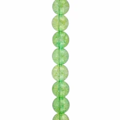 12 Pack: Light Green Quartz Round Beads by Bead Landing™