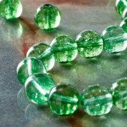 12 Pack: Light Green Quartz Round Beads by Bead Landing™
