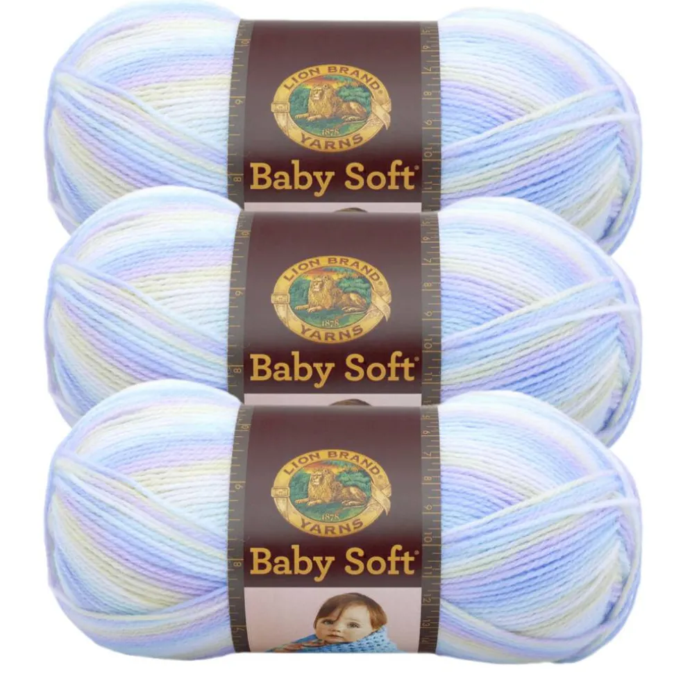 3 Pack Lion Brand® Baby Soft® Variegates Yarn
