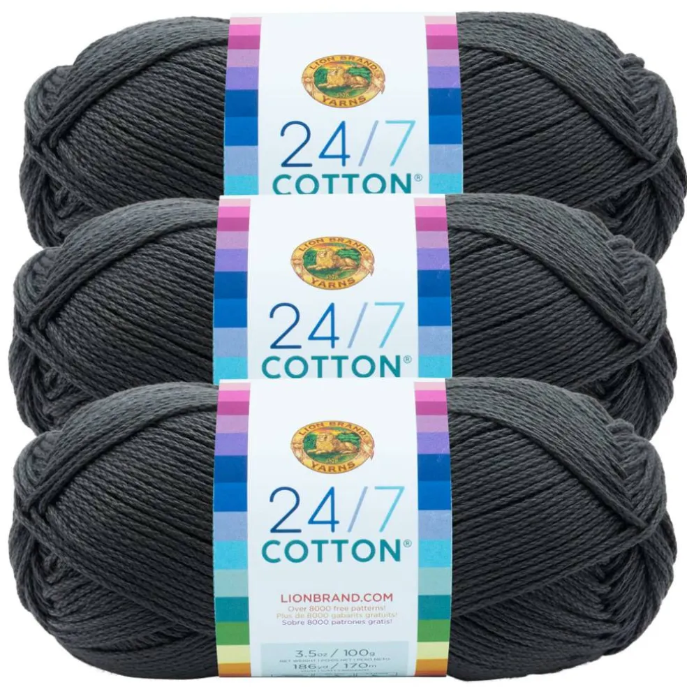 3 Pack Lion Brand® 24/7 Cotton® Yarn
