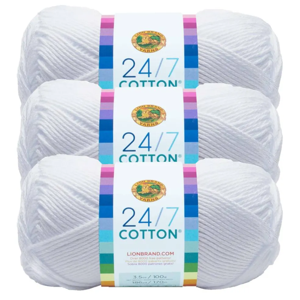 3 Pack Lion Brand® 24/7 Cotton® Yarn