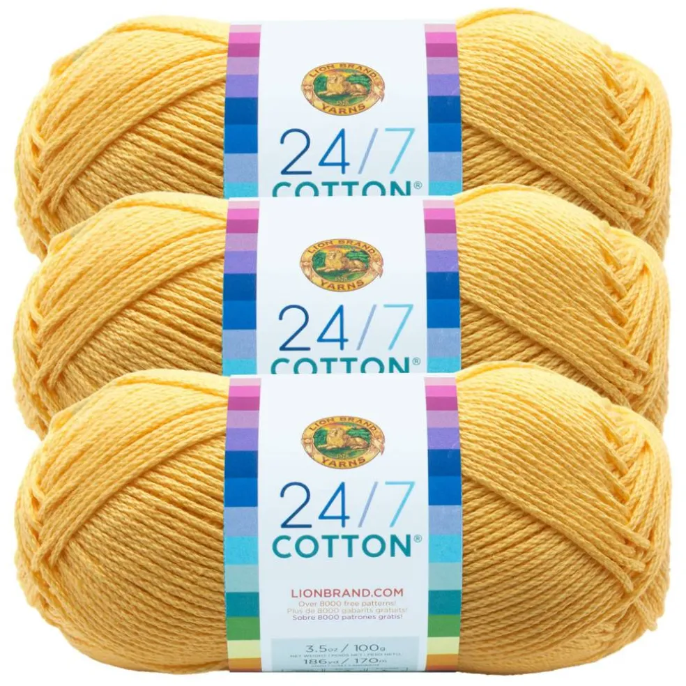 3 Pack Lion Brand® 24/7 Cotton® Yarn
