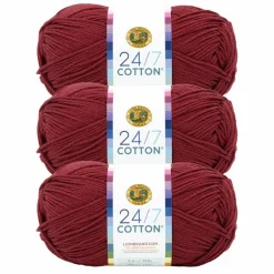 3 Pack Lion Brand® 24/7 Cotton® Yarn