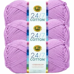3 Pack Lion Brand® 24/7 Cotton® Yarn