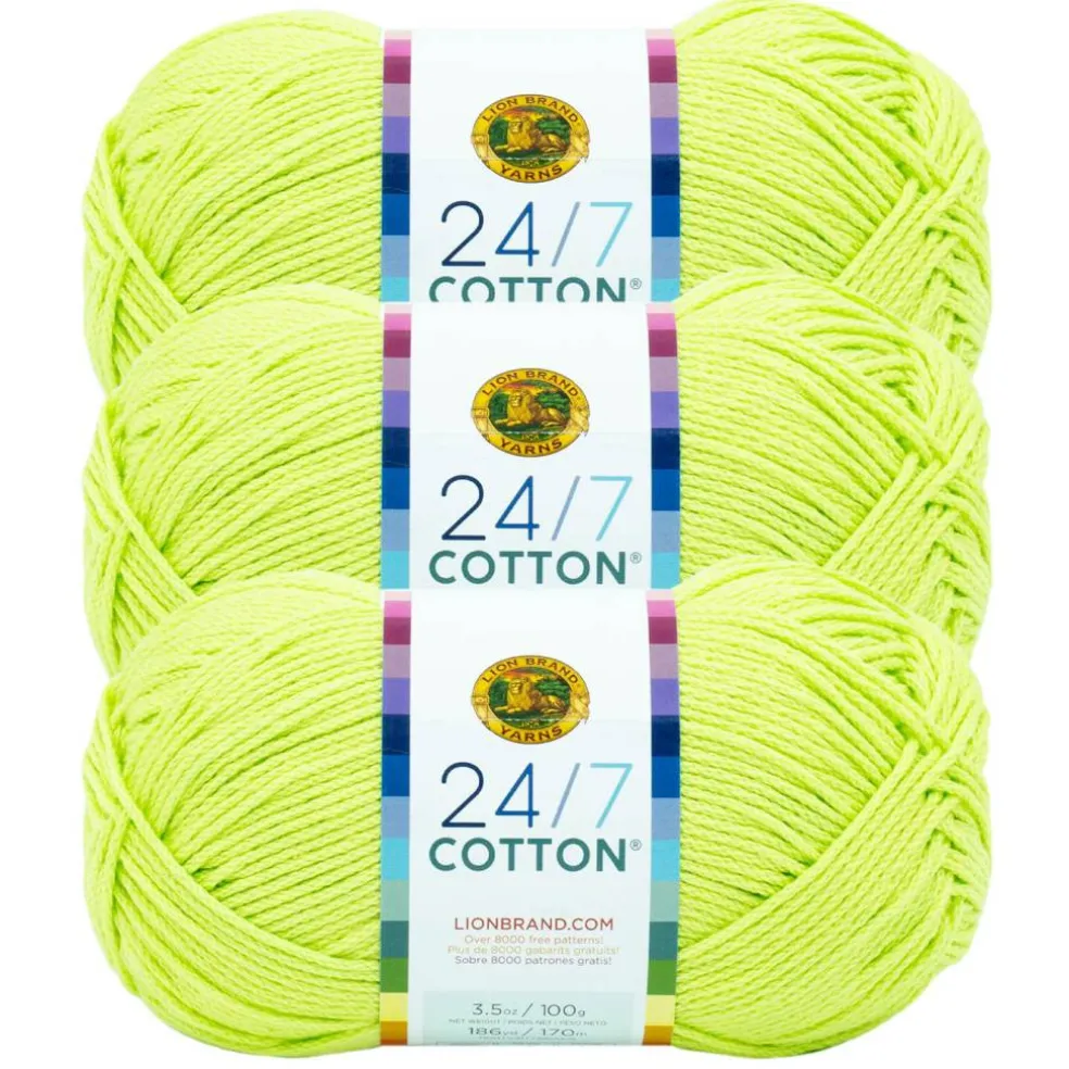 3 Pack Lion Brand® 24/7 Cotton® Yarn