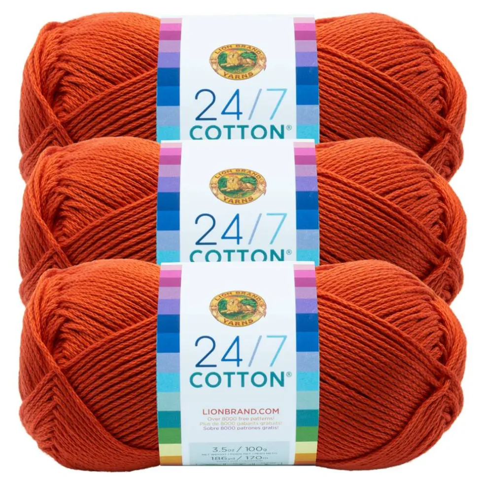 3 Pack Lion Brand® 24/7 Cotton® Yarn