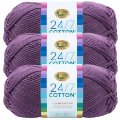 3 Pack Lion Brand® 24/7 Cotton® Yarn