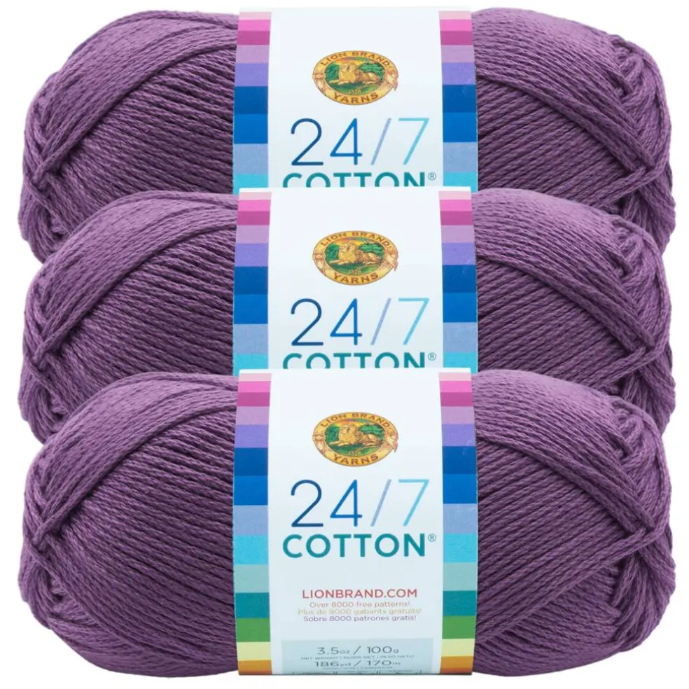 3 Pack Lion Brand® 24/7 Cotton® Yarn