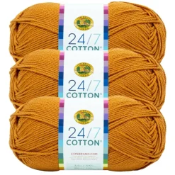3 Pack Lion Brand® 24/7 Cotton® Yarn