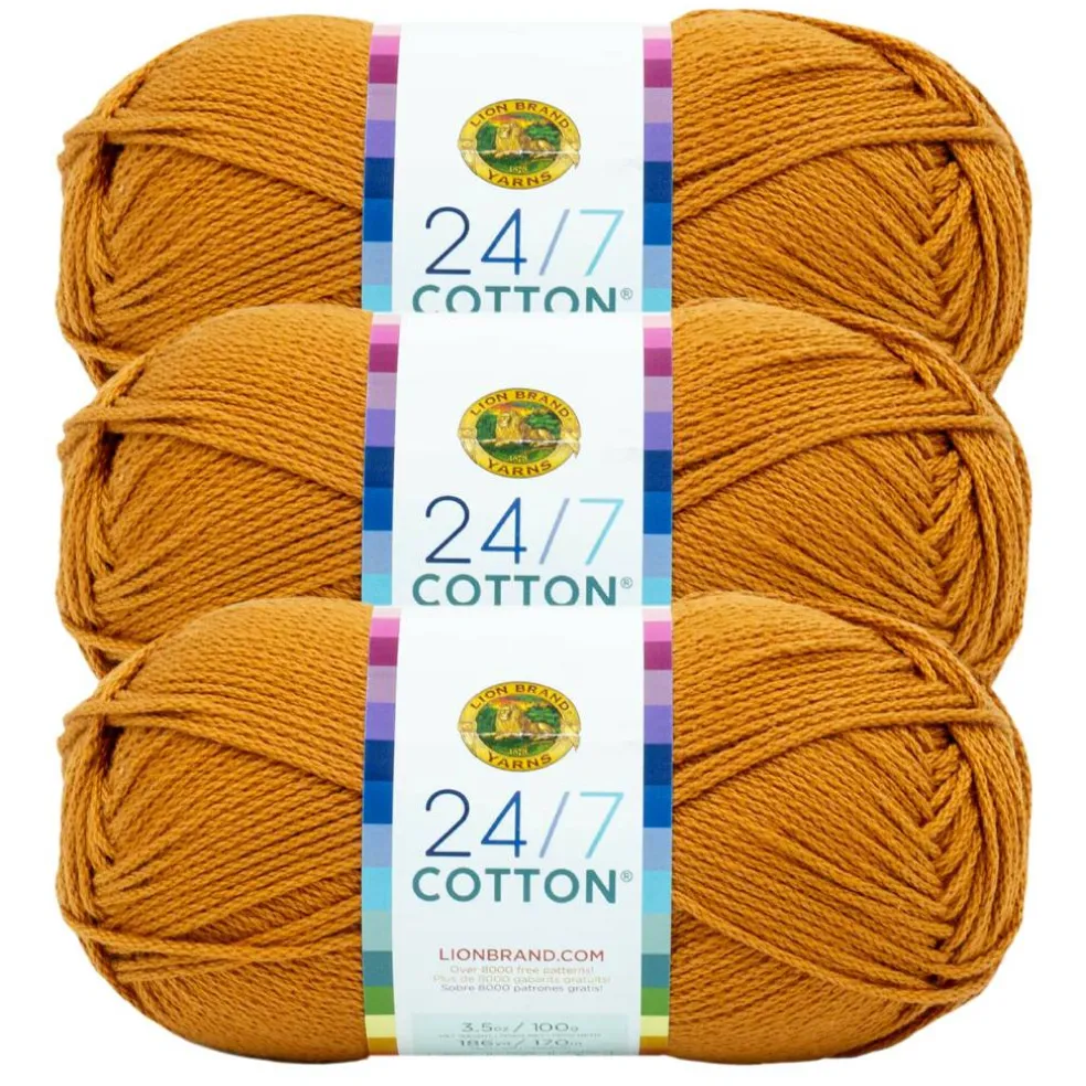 3 Pack Lion Brand® 24/7 Cotton® Yarn