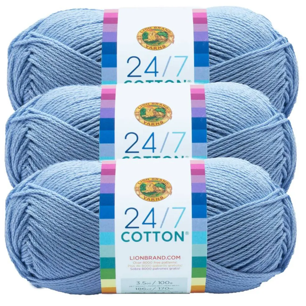 3 Pack Lion Brand® 24/7 Cotton® Yarn