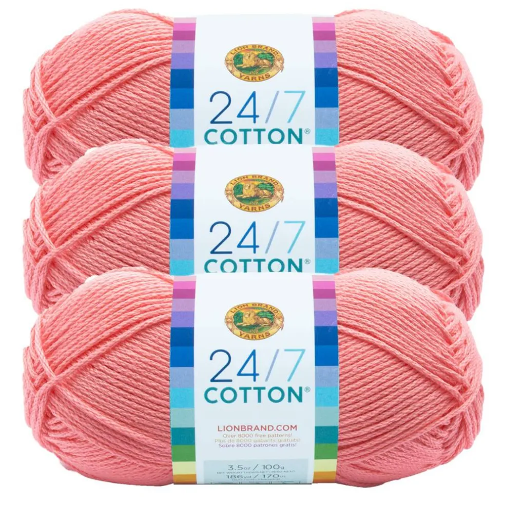 3 Pack Lion Brand® 24/7 Cotton® Yarn
