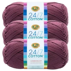 3 Pack Lion Brand® 24/7 Cotton® Yarn