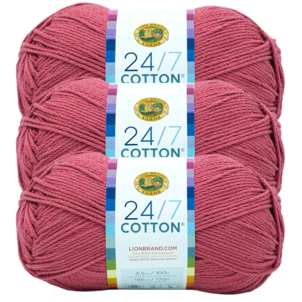 3 Pack Lion Brand® 24/7 Cotton® Yarn