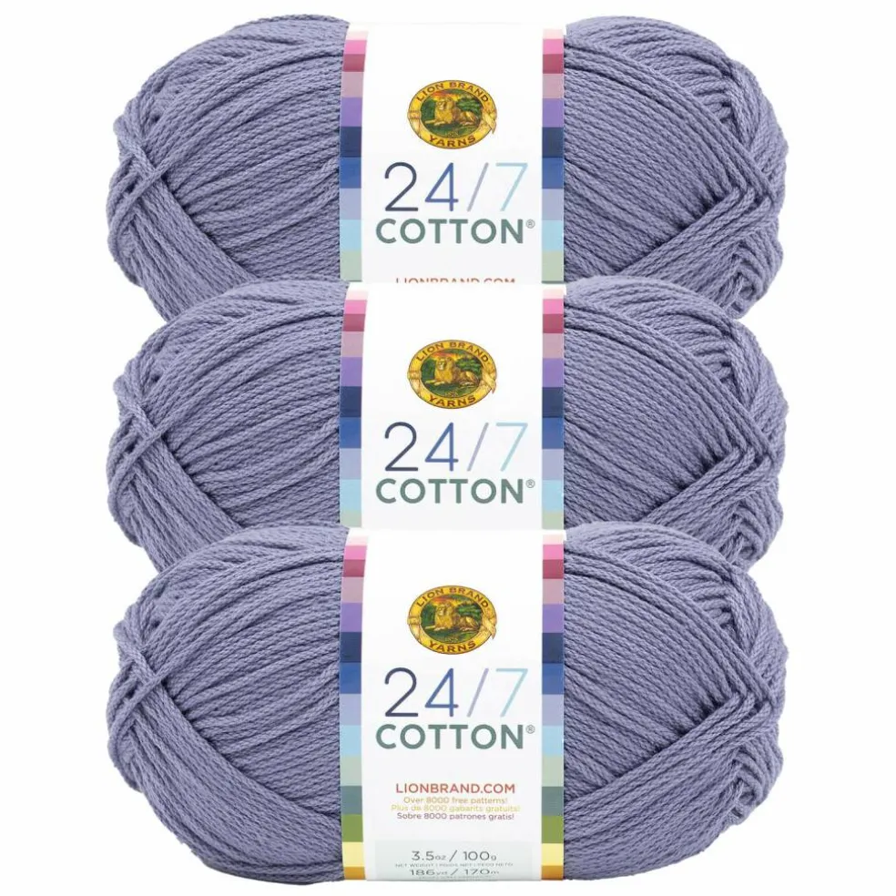 3 Pack Lion Brand® 24/7 Cotton® Yarn