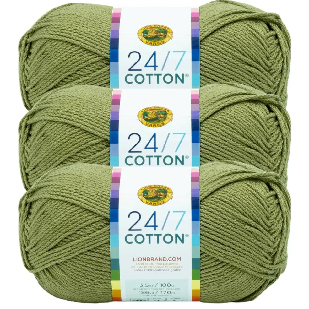 3 Pack Lion Brand® 24/7 Cotton® Yarn