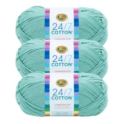 3 Pack Lion Brand® 24/7 Cotton® Yarn