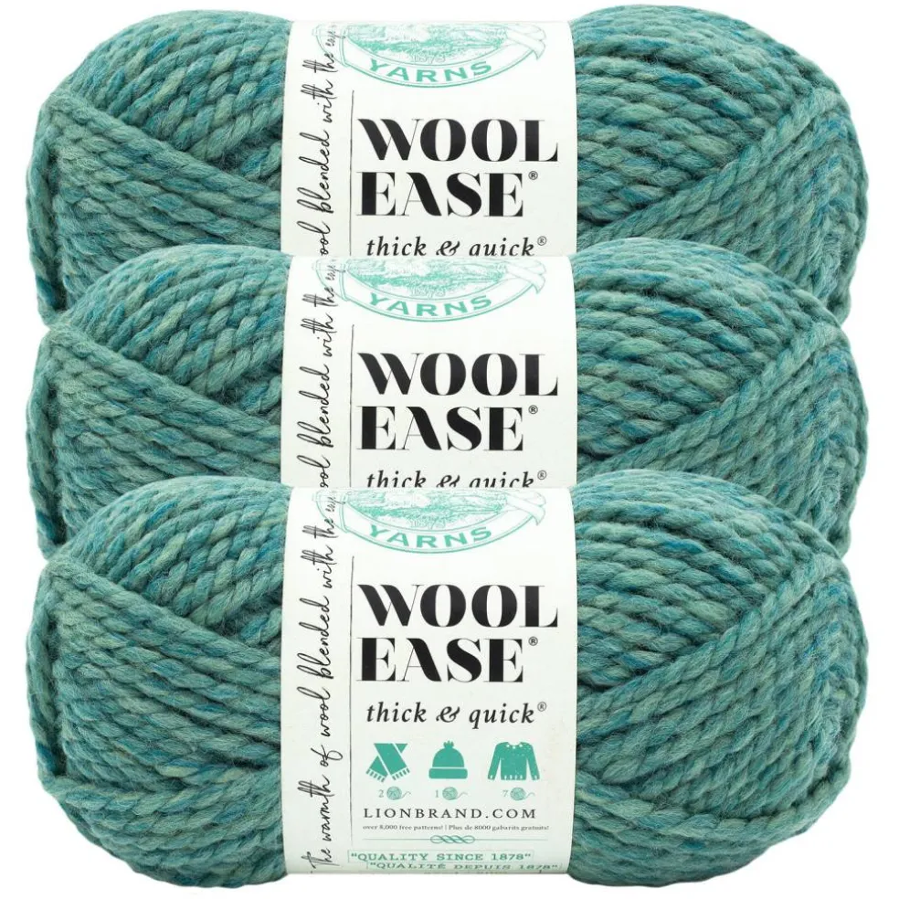 3 Pack Lion Brand® Wool-Ease® Thick & Quick® Prints & Stripes Yarn