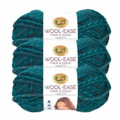 3 Pack Lion Brand® Wool-Ease® Thick & Quick® Prints & Stripes Yarn