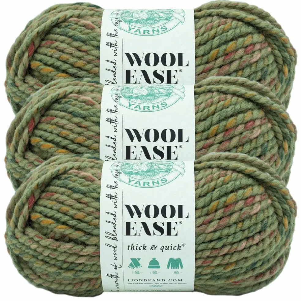 3 Pack Lion Brand® Wool-Ease® Thick & Quick® Prints & Stripes Yarn