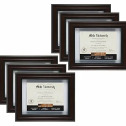 6 Pack: Mahogany & Black 11" x 14" Document Float Frame by Studio Décor®