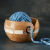 6 Pack: Mango Wood Yarn Bowl with Mother of Pearl by Loops & Threads™