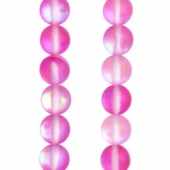 12 Pack: Matte Pink Synthetic Opal Glass Round Beads, 8mm by Bead Landing™