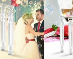 40 Pack Mini Heart Bubble Wands  Great Wand Bubbles Party Favors For Weddings