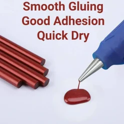 36 Pack Mini Red Hot Glue Sticks – 4 Inch x 0.27 Inch Colored EVA Hot Melt Adhesive Glue Sticks for Mini Glue Gun, Crafts, Wax Seal Stamps, DIY Projects, Repairs & Holiday Decorations