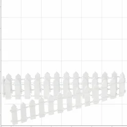 12 Pack: Mini White Wooden Fence by Make Market®