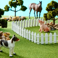 12 Pack: Mini White Wooden Fence by Make Market®
