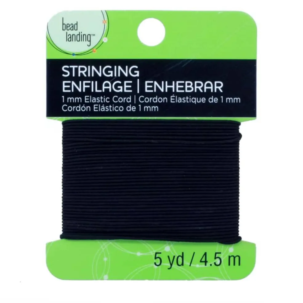 24 Pack: 1mm Black Elastic Cord by Bead Landing™