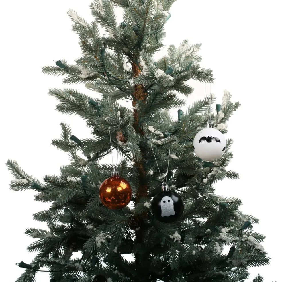 5 Pack 57mm Black, Orange & White Halloween Ornaments by Ashland®
