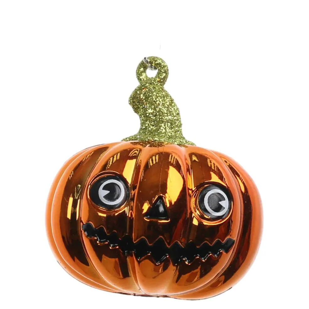 3 Pack 60mm Glitter Jack-o'-Lantern Shatterproof Ornaments by Ashland®