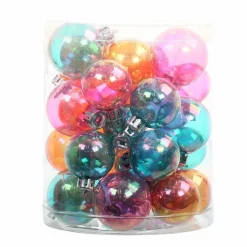30 Pack 30mm, 35mm & 40mm Iridescent & Pink Halloween Ornaments by Ashland®