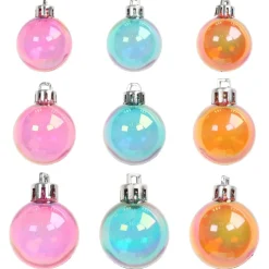30 Pack 30mm, 35mm & 40mm Iridescent & Pink Halloween Ornaments by Ashland®