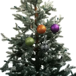 5 Pack 57mm Spiderweb & Glitter Shatterproof Ball Ornaments by Ashland®