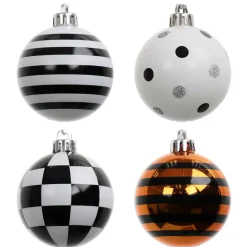 5 Pack 57mm Stripes & Check Shatterproof Ball Ornaments by Ashland®