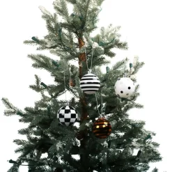 5 Pack 57mm Stripes & Check Shatterproof Ball Ornaments by Ashland®