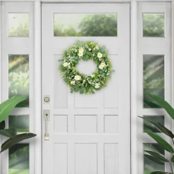6 Pack: 24'' Multicolored Daisy Floral Spring Wreath