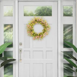 6 Pack: 28'' Multicolored Poppy Floral Spring Wreath
