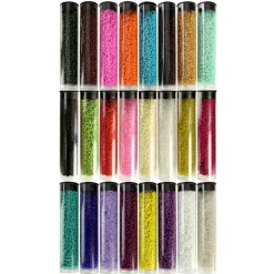 6 Pack: Multicolor Glass Seed Beads Set by Bead Landing™