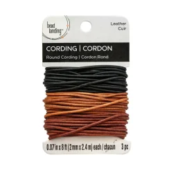 12 Pack: Multicolor Leather Round Cording by Bead Landing™
