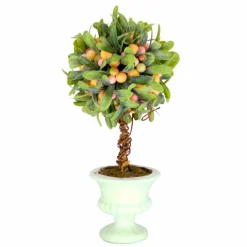 6 Pack: 14'' Multicolor Mini Spring Mistletoe Tree with Berries in Potted Pulp