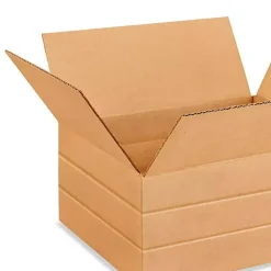 25 Pack Multi Depth Corrugated Shipping Boxes Strong Cardboard Cartons for Mailing 14 x 12 x 6 Inch