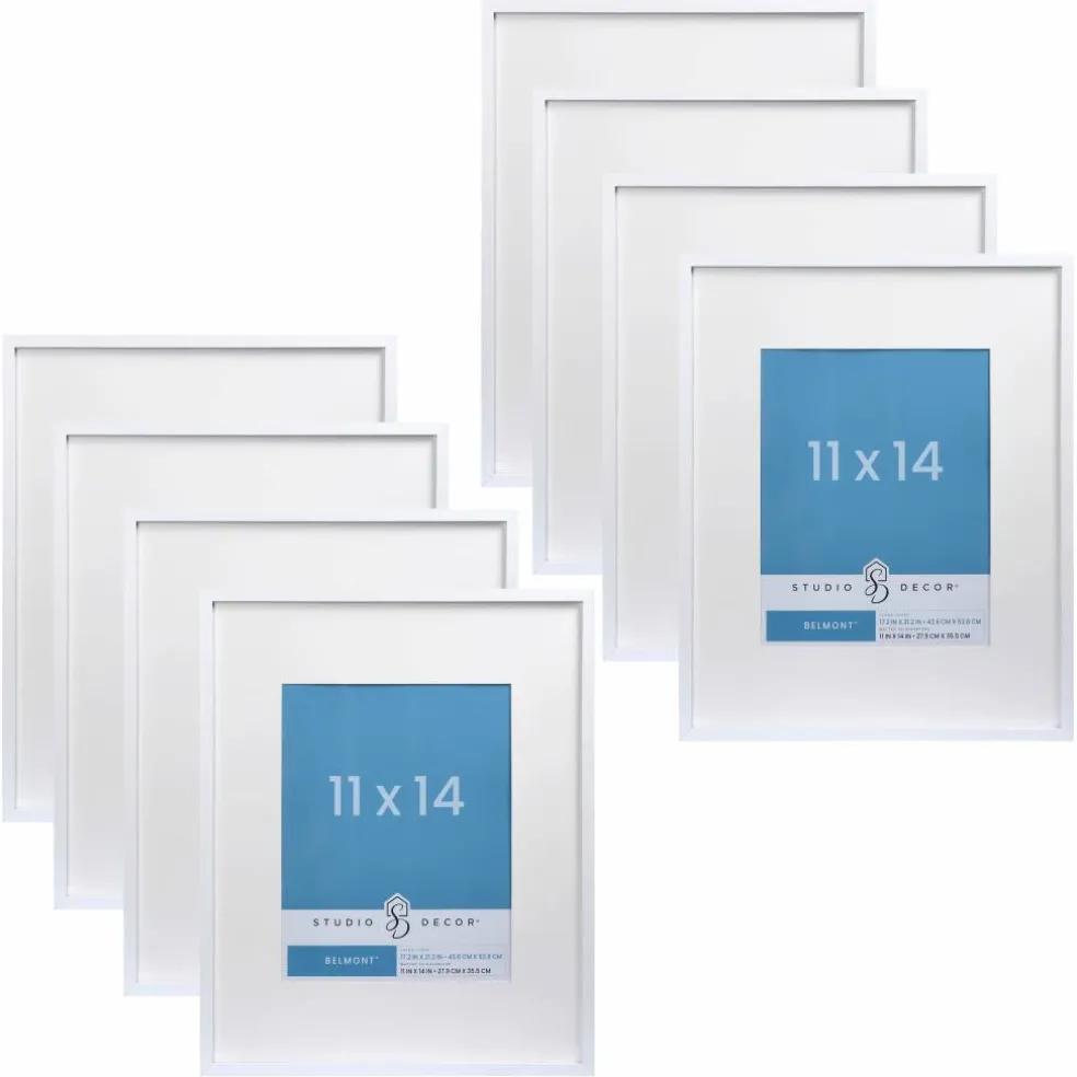 8 Pack: Narrow Belmont Frame with Mat by Studio Décor®