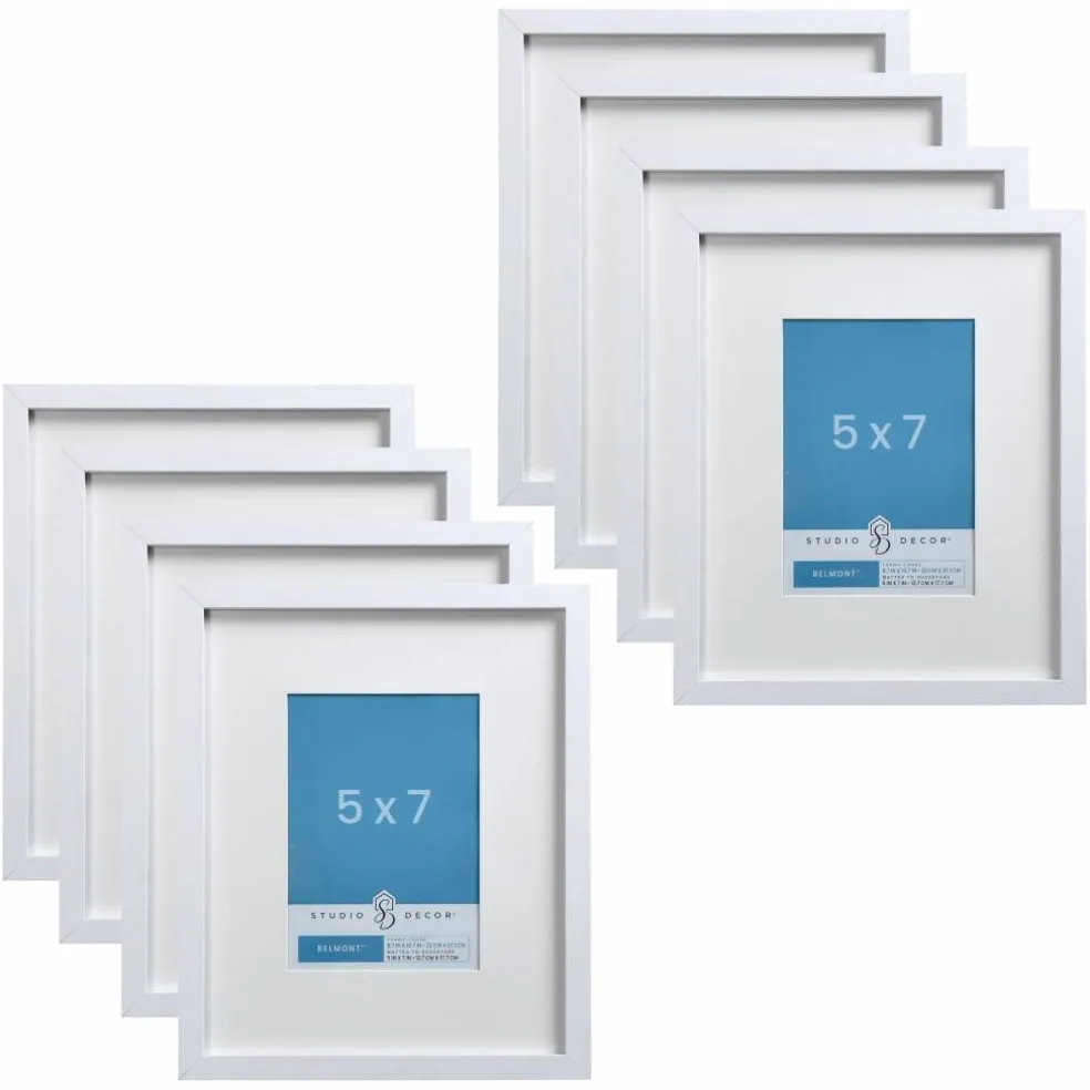 8 Pack: Narrow Belmont Frame with Mat by Studio Décor®