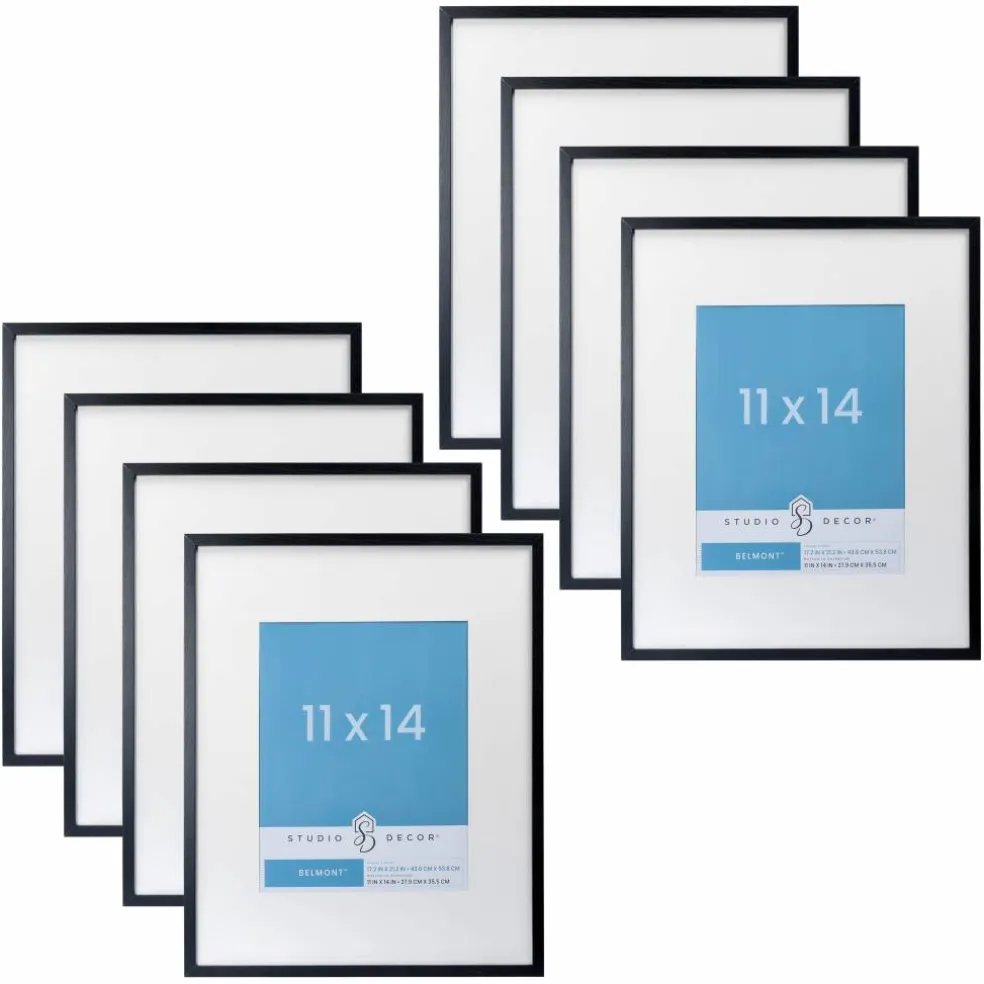 8 Pack: Narrow Belmont Frame with Mat by Studio Décor®