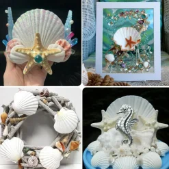 30-Pack Natural Scallop Shells, 2–3 Inch Seashells for Crafts, Beach-Themed Home Décor, Wedding Decorations, and Nautical DIY Projects